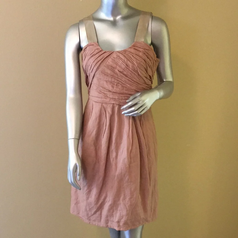 J. Crew Vivette Crinkle Cotton Metallic Dress